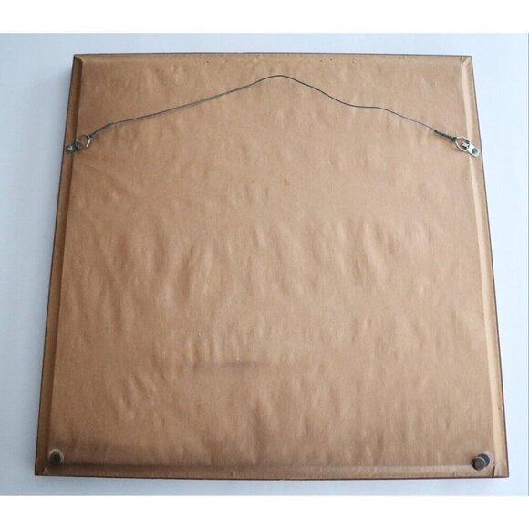 Vintage Cross Stitch Duck Basket of Flowers Framed Wall Hanging Needlepoint 1970 - Picture 4 of 4